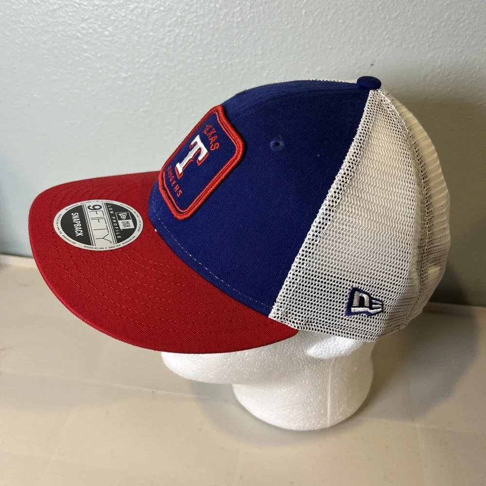 New Era Texas Rangers Snapback 9FIFTY Adjustable Mesh Trucker Hat 60370901 NEW